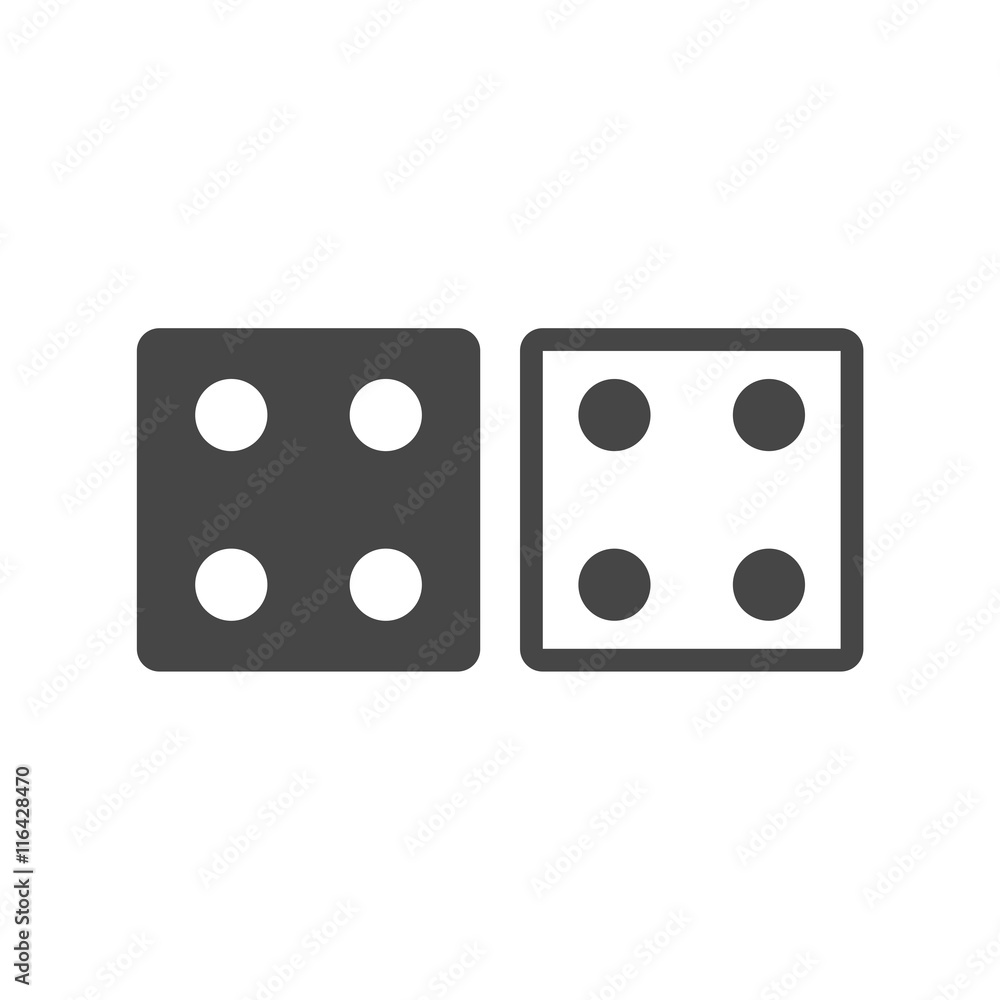 Dice Icon, Vector dices icon Dice Icon, Vector dices icon