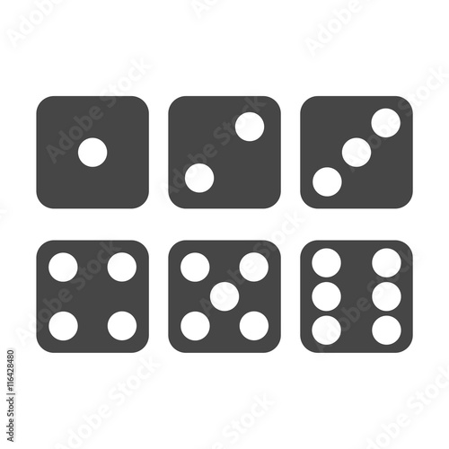 Dice Icon, Vector dices icon