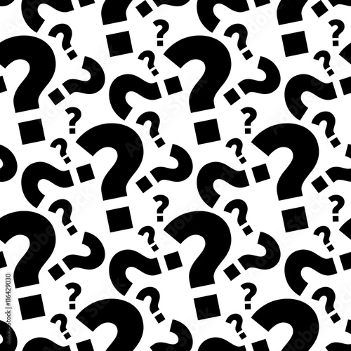 seamless question pattern and background vector illustration
