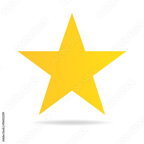 Big Gold Star icon isolated
