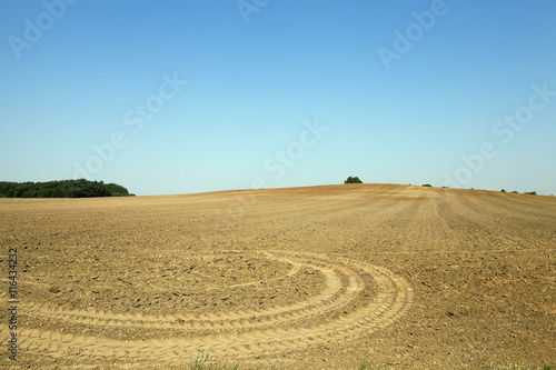 plowed land, summer