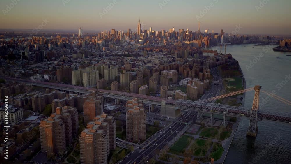 Aerial establishment shot of city skyline metropolis. Aerial establishment shot of city skyline metropolis.
