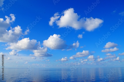 White Clouds  Blue Sea