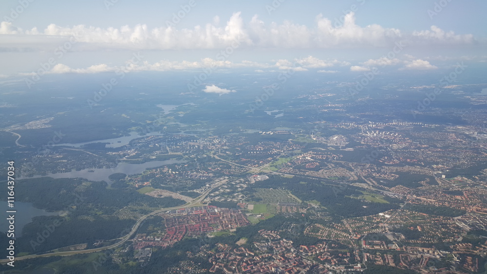 Flying over Sweden