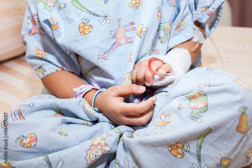 Sick children in hospital