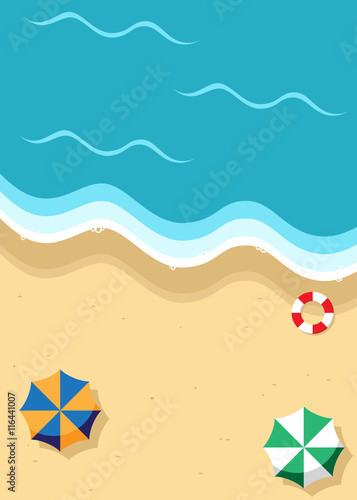 Flat beach vector