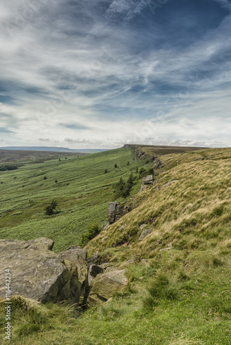 Wallpaper Mural Magnificent landscape of rock formations and moorland at Stanage Edge in the Peak District in Derbyshire, a stunning area of great natural beauty covering 555 square miles across central England Torontodigital.ca