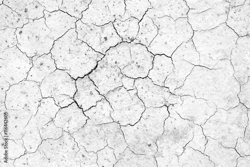 Black and white, Crack soil texture background