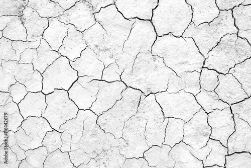 Black and white, Crack soil texture background