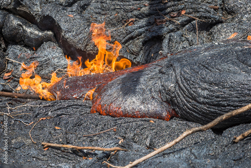 Obraz na płótnie Lava flow in lava field