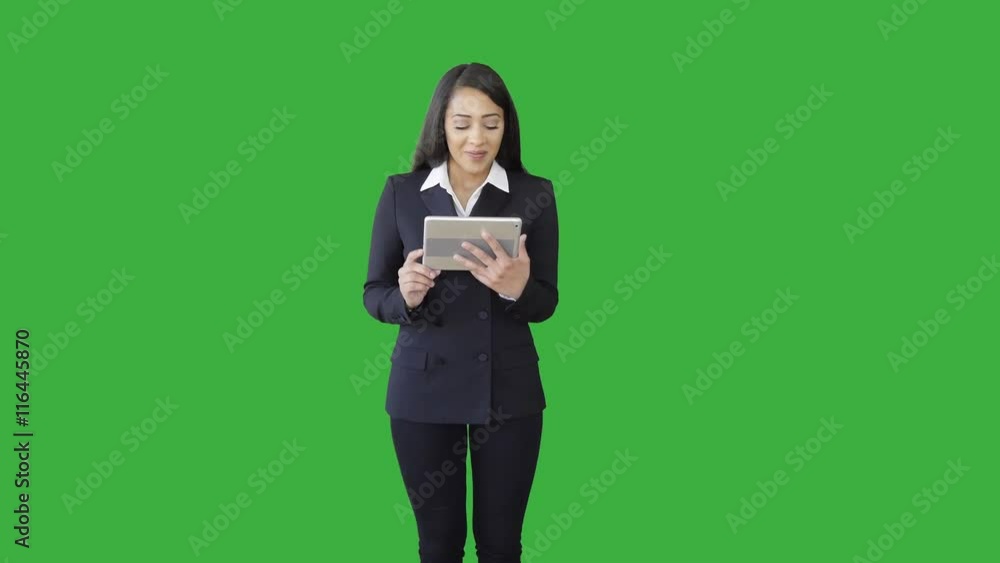 portrait of young black business women talking isolated green-screen background portrait of young black business women talking isolated green-screen background