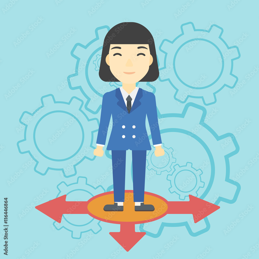 Woman choosing career way. Woman choosing career way.