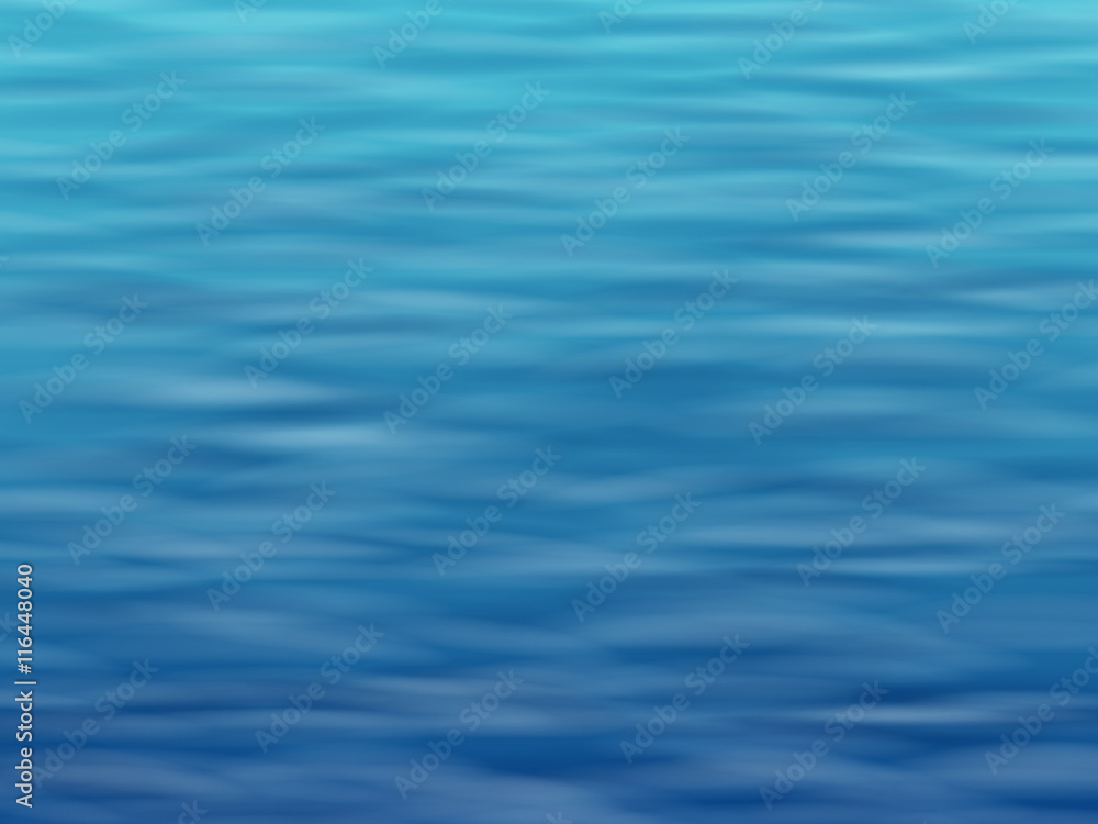 Fototapeta premium Blue water with waves. Sea or ocean surface. Vector background. 