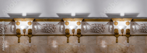 Chandeliers in Moscow metro