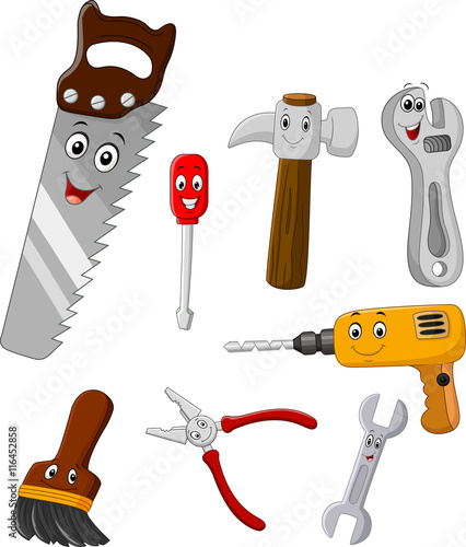 Collection of repair tool cartoon

