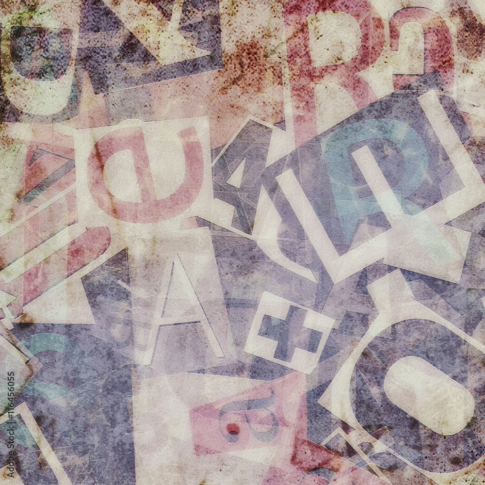 old collage of letters background old collage of letters background