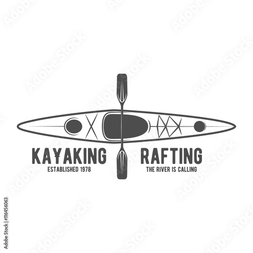 vintage rafting label badge or logotype