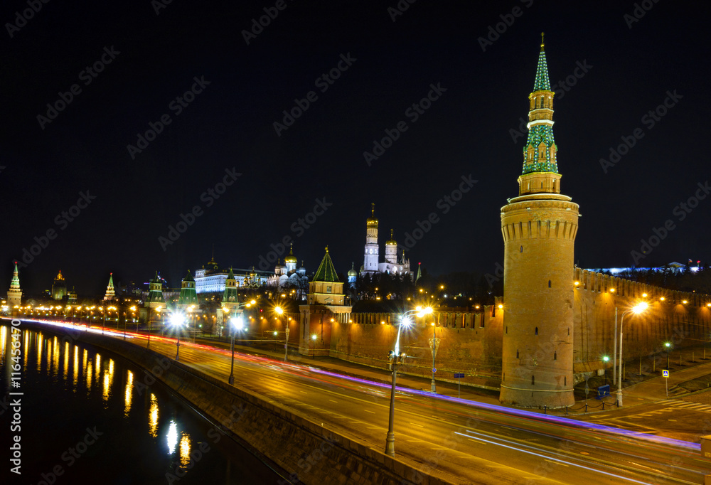 Fototapeta premium Moscow Kremlin at night