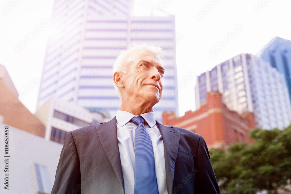 custom made wallpaper toronto digitalPortrait of confident businessman outdoors