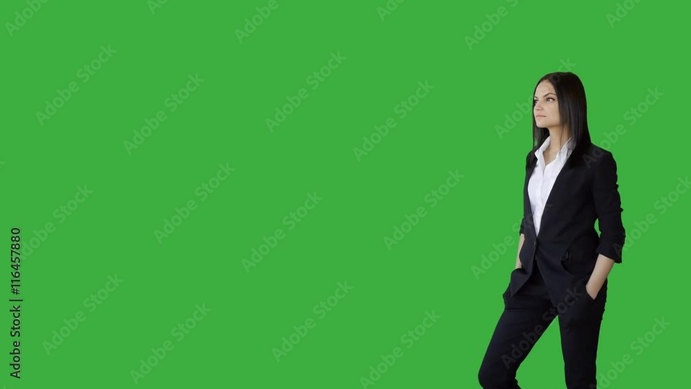 young entrepreneur presenting business concept ideas isolated on green-screen young entrepreneur presenting business concept ideas isolated on green-screen
