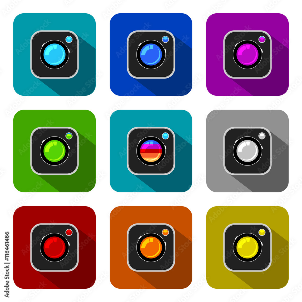 Colorful Camera Icons