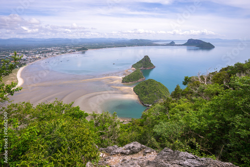 Top View Landscape beach at Prachuab Khirikhan povince Thailand.
 photo