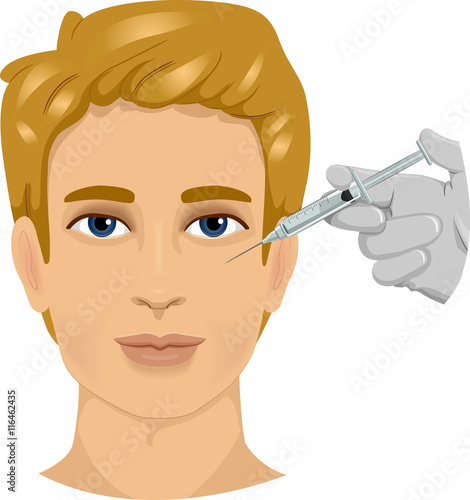 Portrait Man Face Syringe