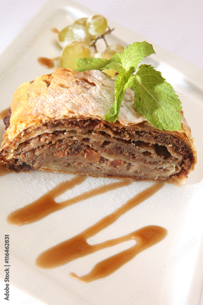 strudel with grapes and Mint strudel with grapes and Mint