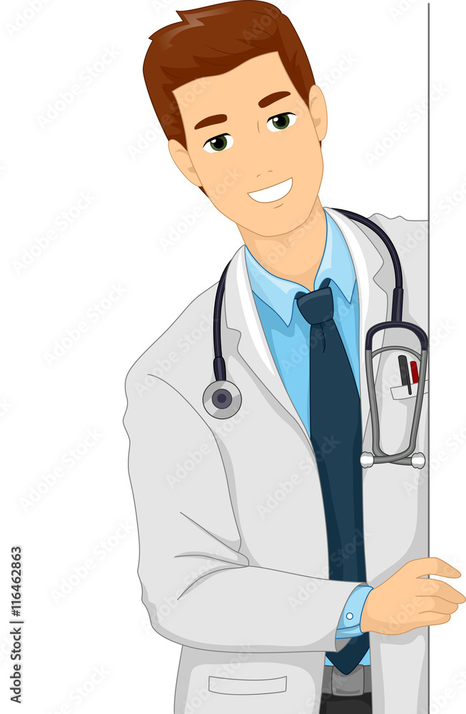 Fototapeta premium Male Doctor Board