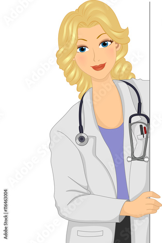 Female Doctor Lab Coat Board