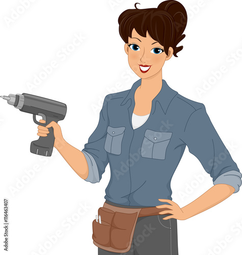 Girl Electric Drill