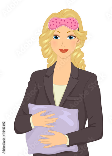 Girl Office Nap
