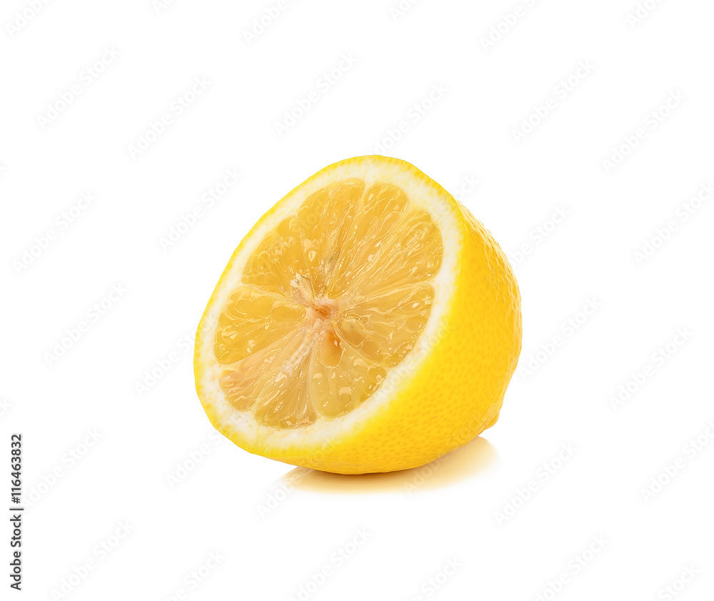 Lemon isolated on the white background