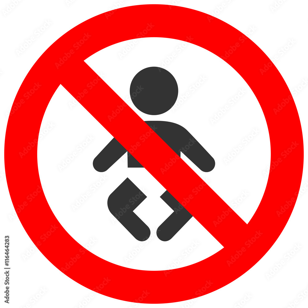 Stop or ban sign with child icon isolated on white background. Children are prohibited vector illustration. Kid is not allowed image. Babies are banned. Stop or ban sign with child icon isolated on white background. Children are prohibited vector illustration. Kid is not allowed image. Babies are banned.
