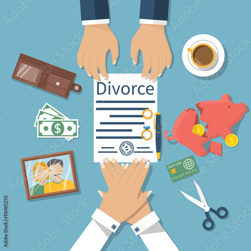 Divorce concept vector