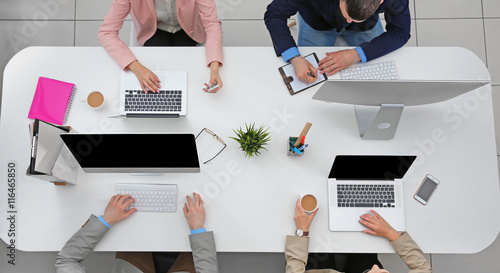 People working at a office