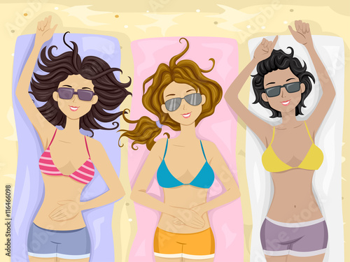 Teen Girls at the Beach