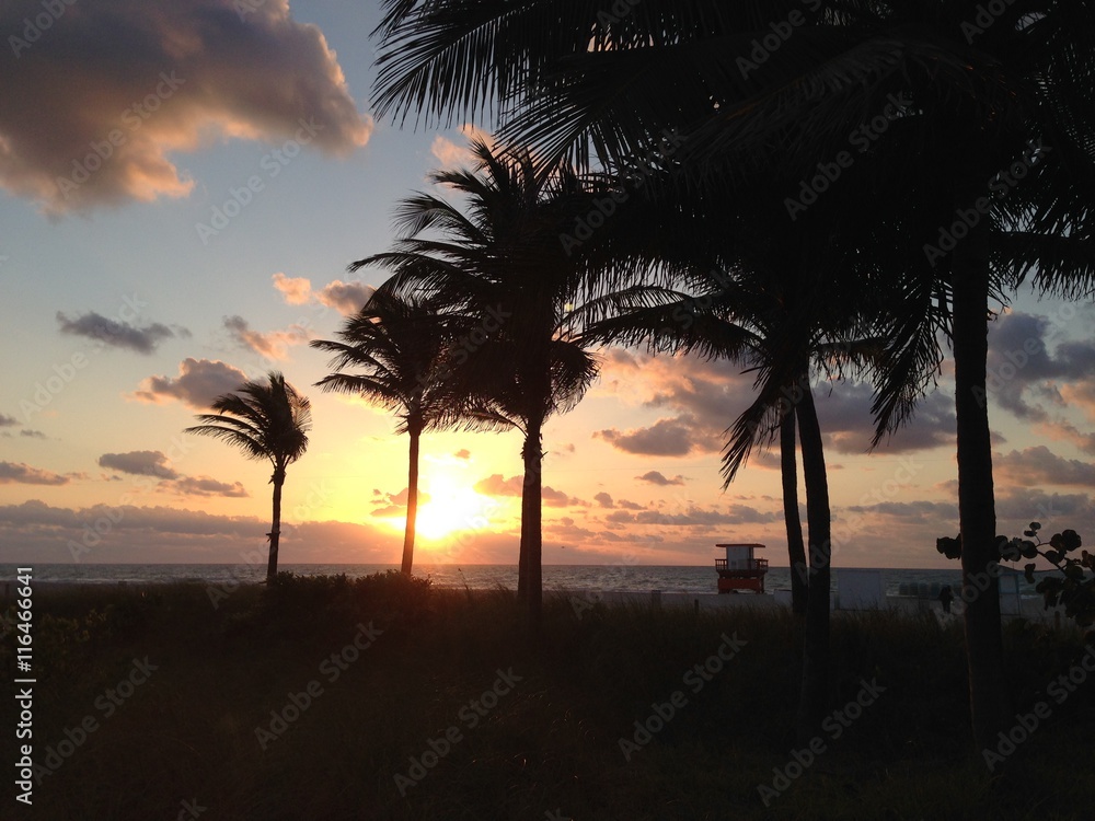 Sunset in Miami Beach