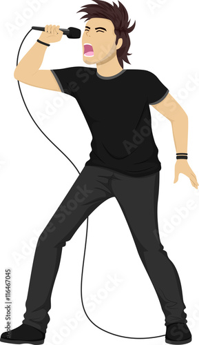 Teen Guy Singing Rock