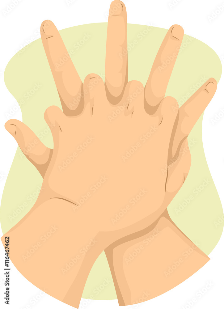 Obraz premium Hand First Aid