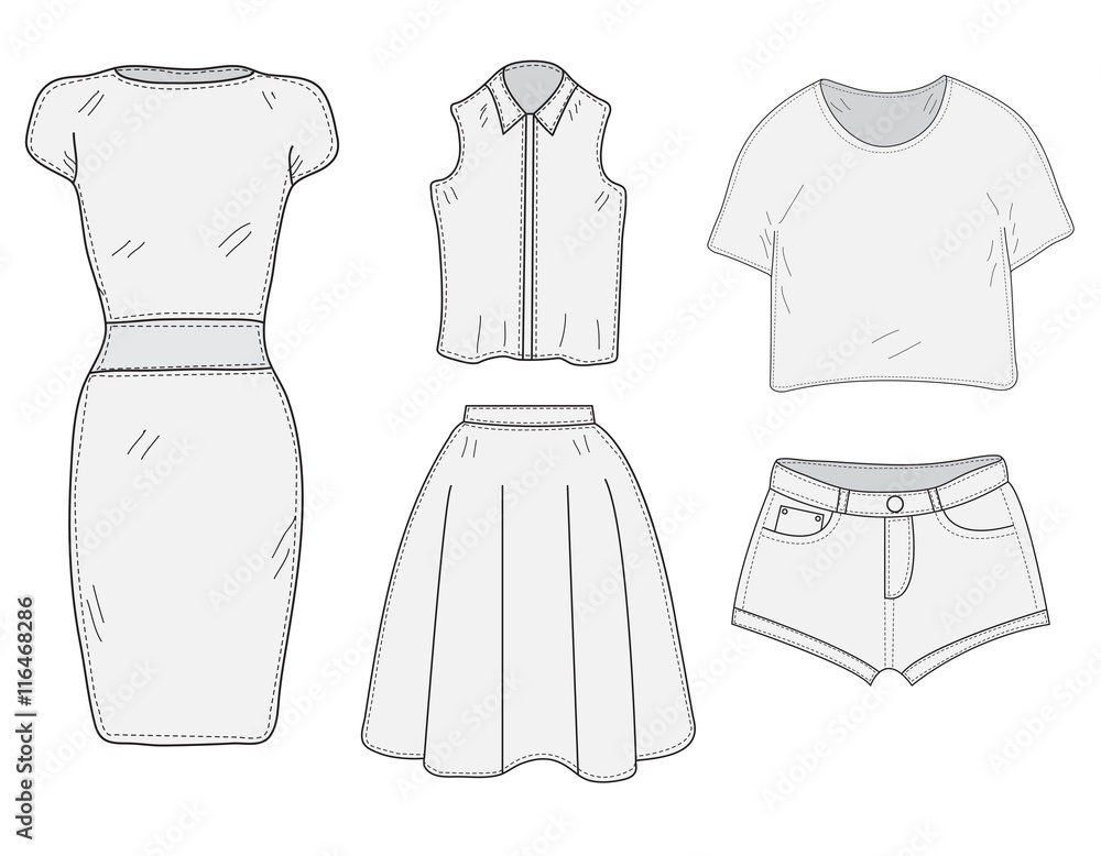 Women's clearance clothing drawings