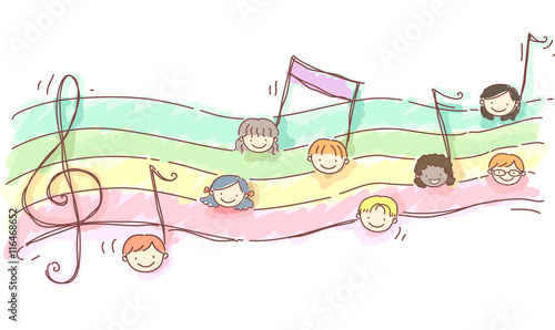 Stickman Kids Music Sheet