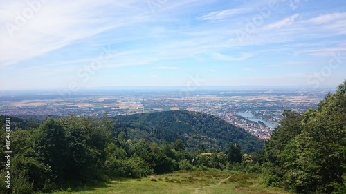 Ausblick vom K  nigsstuhl auf Heidelberg