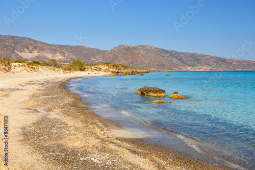 Fototapeta Naklejka Na Ścianę i Meble -  Elafonissi Beach on Crete, Greece