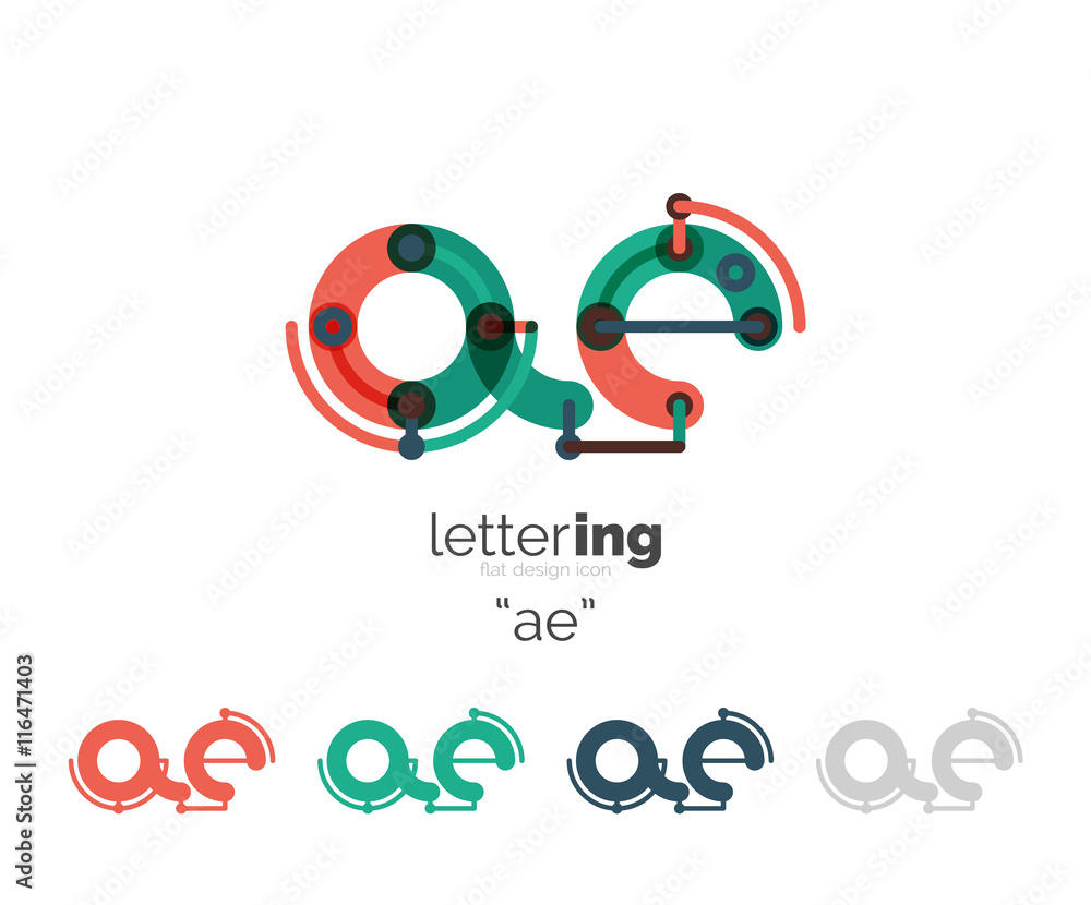 Linear initial letters, logo branding concept Linear initial letters, logo branding concept