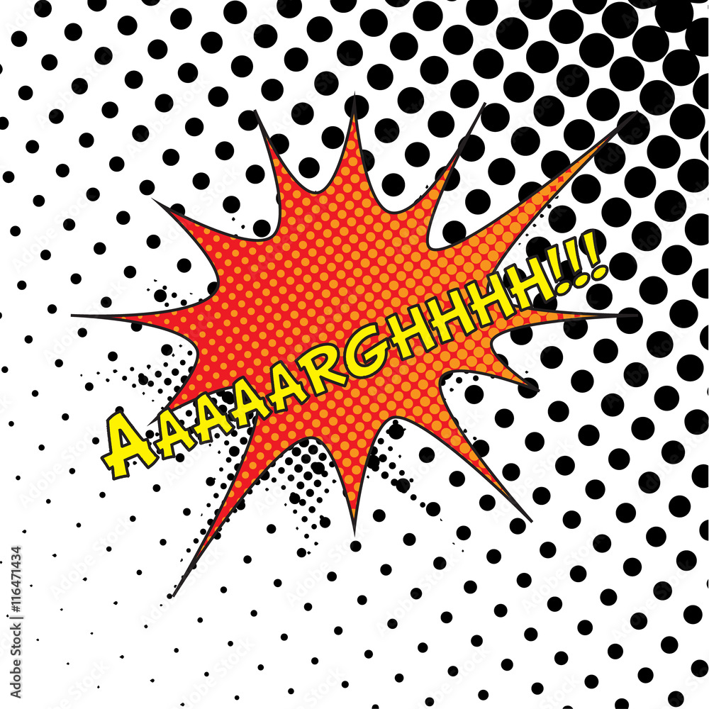 Naklejka premium Colourful comic book style explosion vector effect