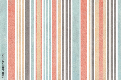 Watercolor gray  pink  beige and blue striped background.