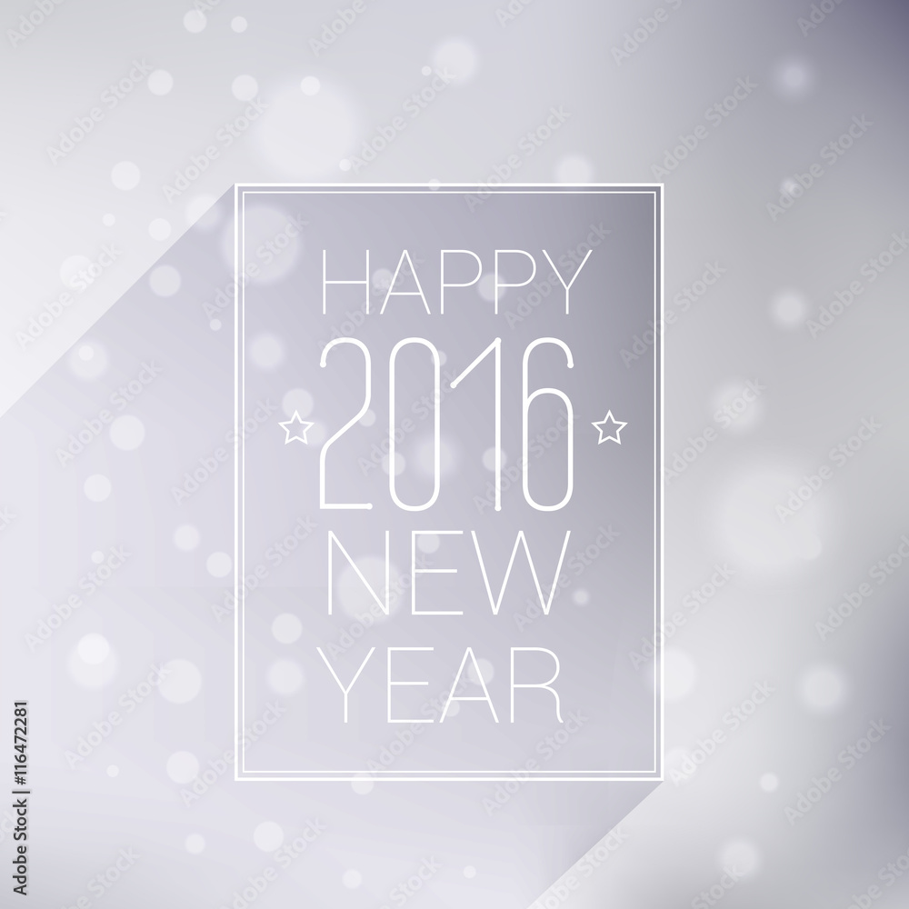 minimal 2016 happy new year design