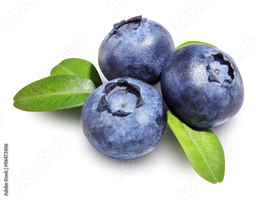 Fotobehang blueberries isolated