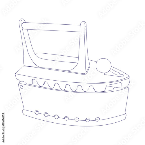 vector image of vintage iron